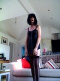 Playing with myself black leather mini dress part one snapshot 1