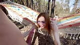 PETITE BABY FUCKED HARD IN THE ASS IN A HAMMOCK AT A PICNIC. AMATEUR - MIA BANDINI snapshot 16