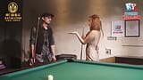 Horny Asian Big Boobs Slut Sucked and Fucked by a Stranger in a pool hall snapshot 5