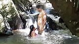 In the summer, nothing beats having anus in the waterfall. snapshot 2