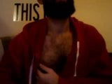 Hot Hairy Bearded French Man in Hoodie Cums on Cam snapshot 2