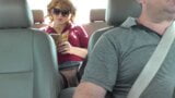 Sexy MILF in stocking without panties in public stopped taxi snapshot 12