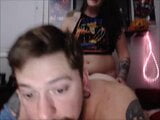 Mollige Transen ficken ihren devoten Freund vor der Webcam snapshot 10