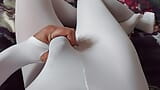 Cumming into white Bodyhose snapshot 1