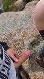 Hiking girl gives blowjob and fucked on a hill snapshot 15