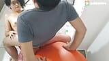 pounding her boyfriend's ass PEGGING snapshot 9