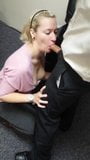 At Work - Tits Out Office Blowjob snapshot 3