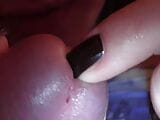 Fingernail play with urethra - close up snapshot 2