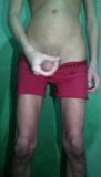 Hairy taking off the red underwear and showing everything snapshot 10