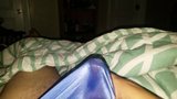 Blue satin panty cum snapshot 1