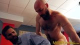 Bearded hunk fucks his dressed in suit coworker anally snapshot 14