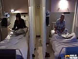 Brunette Japanese Plays with a Dude in the Hospital Before Riding a Big Toy snapshot 1