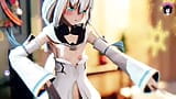 Cute White Cat Girl Dancing + Gradual Undressing snapshot 6