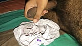 Black hairy bear masterbating using panty snapshot 12