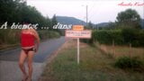 Flashing exhib on the road to Les Reys, anal tail plugged snapshot 5