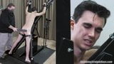 Straight College Boy Strapped to a Bondage Cross and Spanked snapshot 4