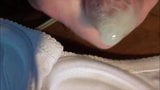 Bra and condom wanking snapshot 5