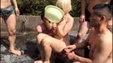 Outdoor Exhibitionist Orgy - Beautiful Blondes Come and Squirt in a Sex Freak Exhibition Club! snapshot 6