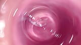 Camera inside my tight creamy pussy, Internal view of my horny vagina snapshot 9