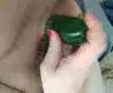 Masturbation with a cucumber snapshot 1