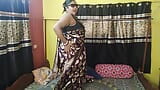 Indian horny mom fucking with dildo and pissing herself in her bedroom snapshot 1