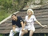 A stunning German blonde gets banged on the roof snapshot 6