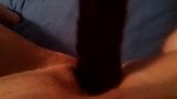 Schwarzer Dildo in fetter weißer Muschi snapshot 3