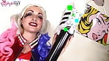 Hot Harley Quinn teases you with her feet in black nylons snapshot 10
