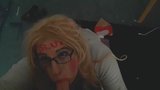 Sissy TV gagging deepthroat big black cock dildo snapshot 3