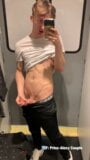 Twink jerk in fitting room and cum on the mirror snapshot 1