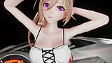 Durandal CLC Devil Honkai Sport Car Undress Dance - YanLinn - Emerald Eyes Color Edit Smixix snapshot 8