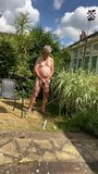 Catheter pissing in garden snapshot 6