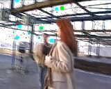 A wild redhead slut from Germany fucking on a train snapshot 15
