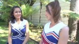 Lesbian cheerleaders have an orgasm in the yard as they do the sixty nine snapshot 3