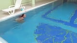 Villa swimming pool naked experience with Sazan snapshot 7