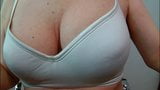 Susan is showing her breasts while sitting at the desk snapshot 3