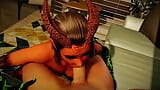 Demon Girl with Toxic Green Eyes Gives Blowjob in POV - Short clip snapshot 1