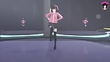 Linda adolescente bailando en falda y medias + desnudarse gradual (3D HENTAI) snapshot 2