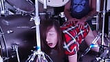 Stepmom gets stuck in drum set. Stepson leaves her creampied. snapshot 12