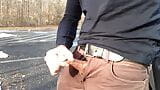 What's up? I'm out here jerking off in a public parking lot and decided to record it. I cum on the pavement. snapshot 7