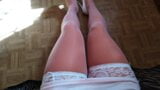 White Stockings, White heels and White dress snapshot 1