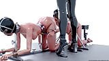 Slaves Chained to Each Other Hardcore 3D Metal Bondage BDSM Animation snapshot 2