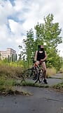 Cyclist jerks off in the park snapshot 4