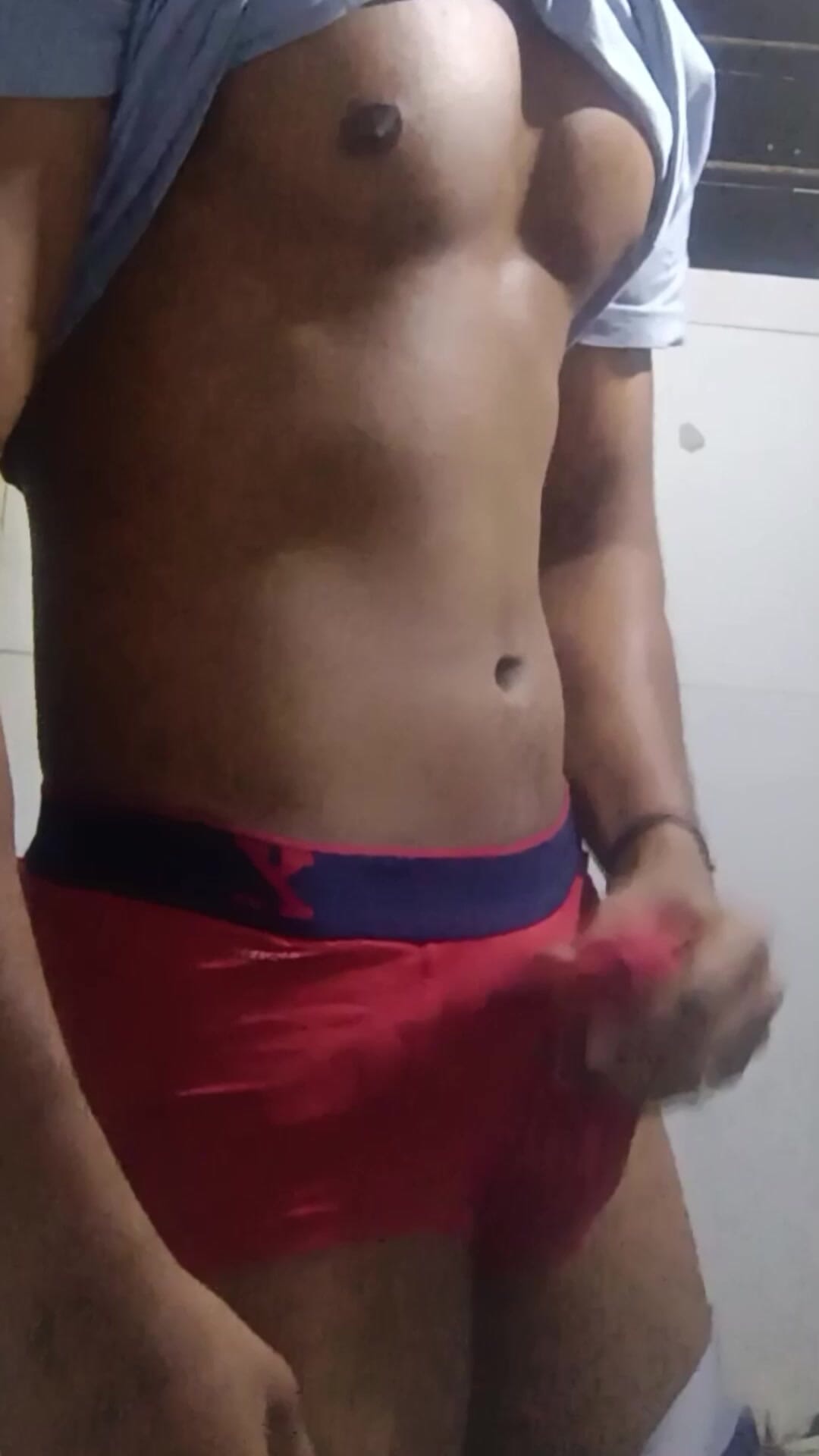 Mature Hot Indian Men Masturbating in Red Underwear: Gay Big Cock Big Cock  Porn