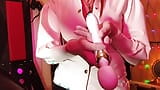 Domina-herrin eva latex-fetisch-domina spielt anal mit sklavin spielzeug, BDsm kink snapshot 3