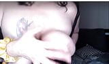 Tits games in front of the webcam snapshot 9