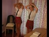 Two schoolgirls caned snapshot 4