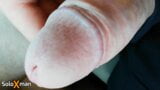 Close-up of my glans releasing the first drop of precum - SoloXman snapshot 1