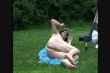 Naked sunbathing at a public campground snapshot 3