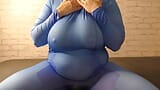 BBW slutty wife in a cosplay started masturbate pussy with a thick dildo - Milky Mari snapshot 2